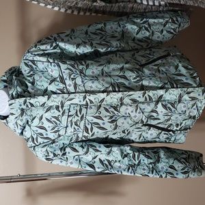 COLUMBIA  Blue Brown Soft Shell Insulated Ski Snow Jacket Hood Youth